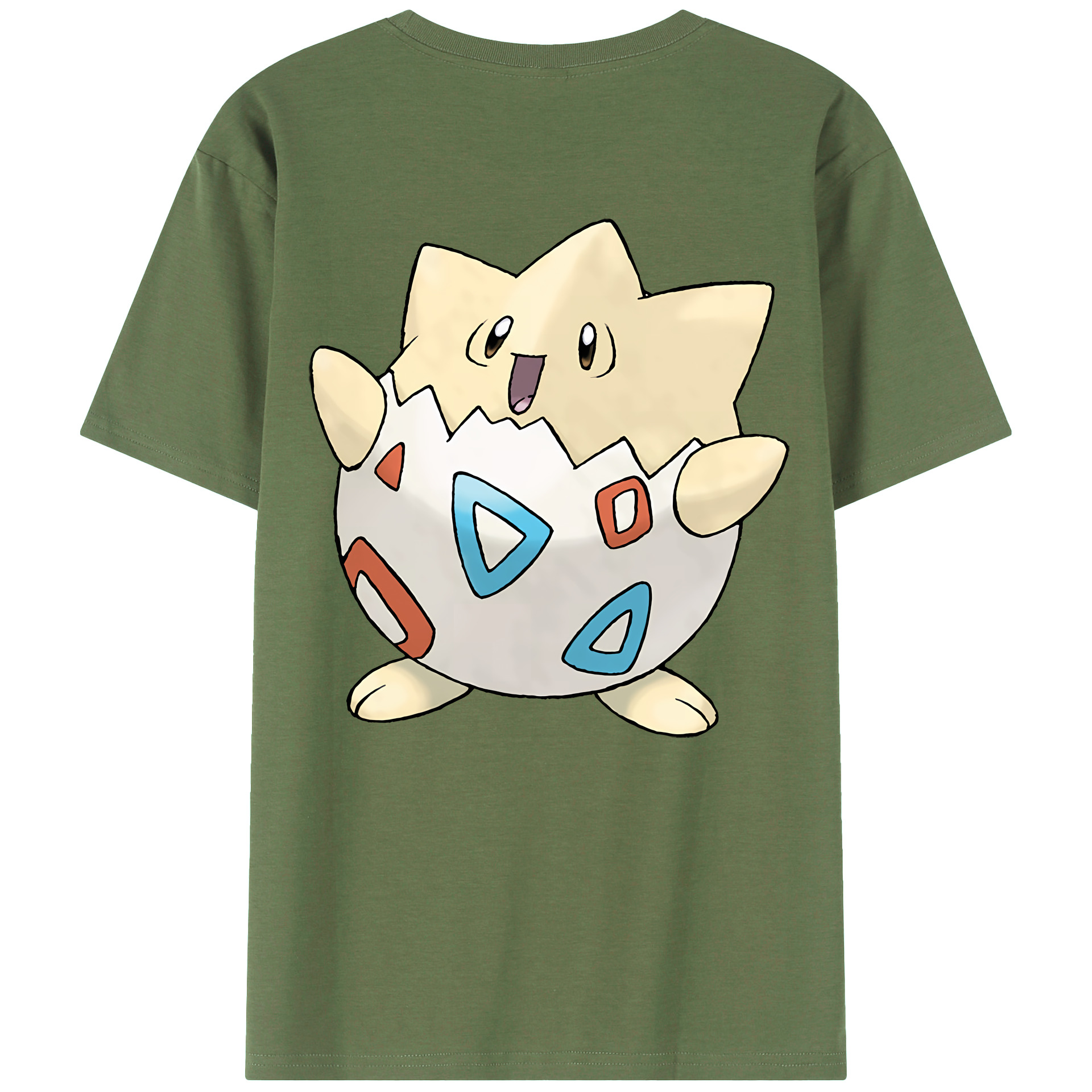 （画像用） ポケットモンスター Pokémon 綿100％ メンズ半袖Tシャツ（バックプリント） 通気性